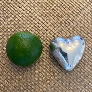 Darling Silver Mercury Glass Heart